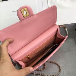 Copy Large Chain With Pearl Bag AS0583 Rose