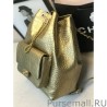 Replicas Large Croc Embossed Backpack AS0800 Gold