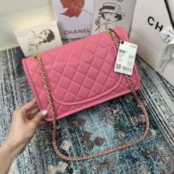 UK Large Crossbody Bag Grained Calfskin AS2358 Rose