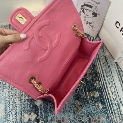 UK Large Crossbody Bag Grained Calfskin AS2358 Rose