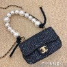 AAA+ Large Pearl Handle Bag AS0594 Blue