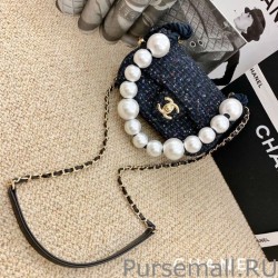 AAA+ Large Pearl Handle Bag AS0594 Blue