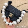 AAA+ Large Pearl Handle Bag AS0594 Blue