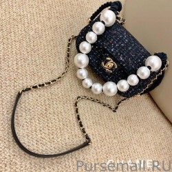 AAA+ Large Pearl Handle Bag AS0594 Blue