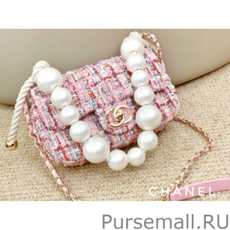 7 Star Large Pearl Handle Bag AS0594 Pink