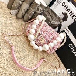 7 Star Large Pearl Handle Bag AS0594 Pink