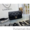 Replica Logo Pearl Chain Bag AS1610 Black