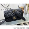 Replica Logo Pearl Chain Bag AS1610 Black