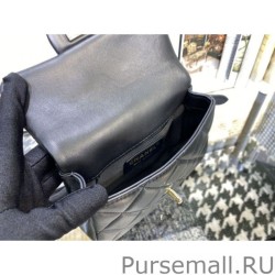 Replica Logo Pearl Chain Bag AS1610 Black