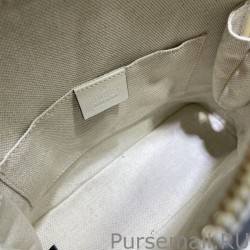 Designer Horsebit 1955 Mini Top Handle Bag 640716 Brown / White