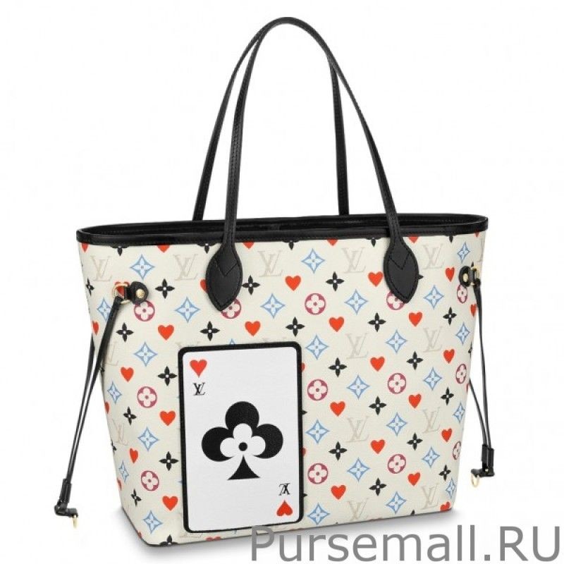 High Game On Neverfull MM White Bag M57462