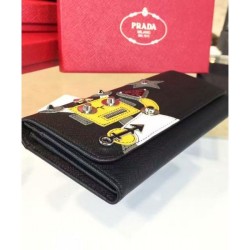 Cheap Prada Robot Leather Wallet 1TL290 Yellow