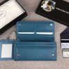 AAA+ Prada Glacé Calf leather flap Wallet Blue