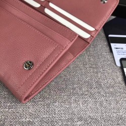 UK Prada Glacé Calf leather flap Wallet Pink