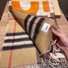 1:1 Mirror Burberry Double-sided Letter Logo Check Cashmere Wool Shawl 30 x 180 orange
