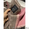 Luxury GG jacquard cashmere scarf 23 x 180 Pink