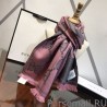 Wholesale GG Lurex jacquard logo cashmere scarf Rose