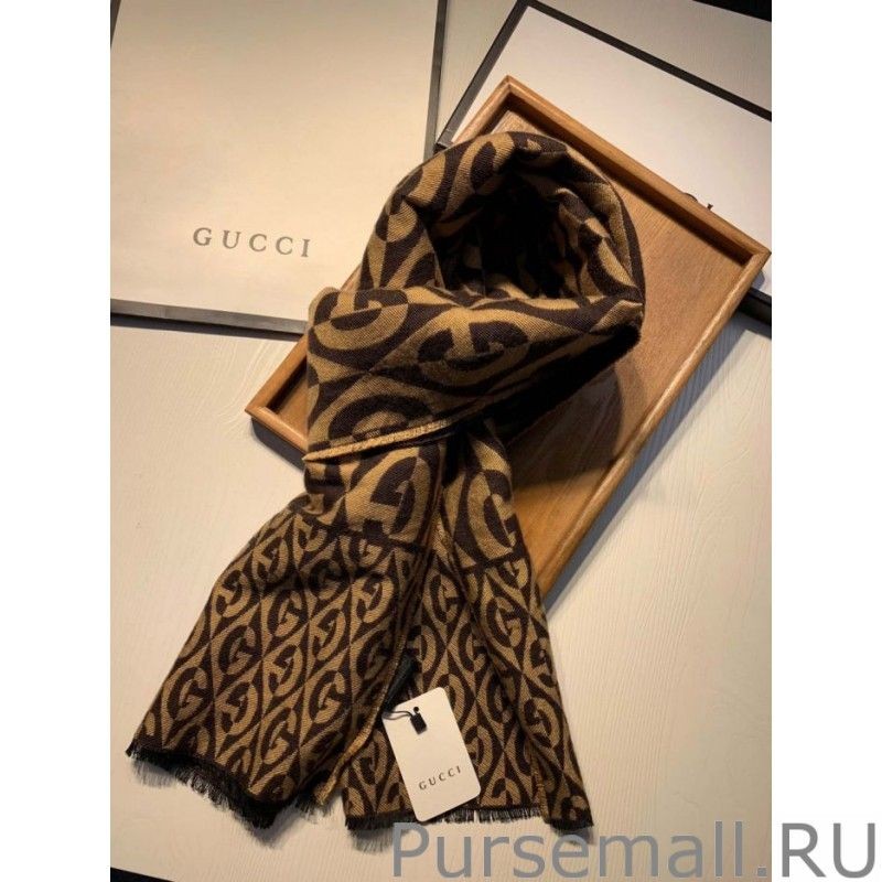 1:1 Mirror GG wool jacquard Men scarf