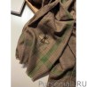 Replica Small houndstooth cashmere scarf Coffee