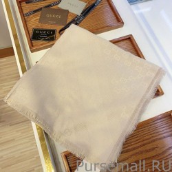 1:1 Mirror Wool GG jacquard Double-sided square Scarf Beige