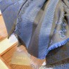 Knockoff Wool GG jacquard Double-sided square Scarf Blue