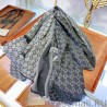 Top Quality Wool GG jacquard Double-sided square Scarf Blue