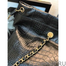 Replica Metallic Croc Embossed Large Shopping Bag AS0801