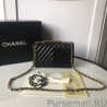 Copy Mini Chevron Statement Flap Bag A91586 Black