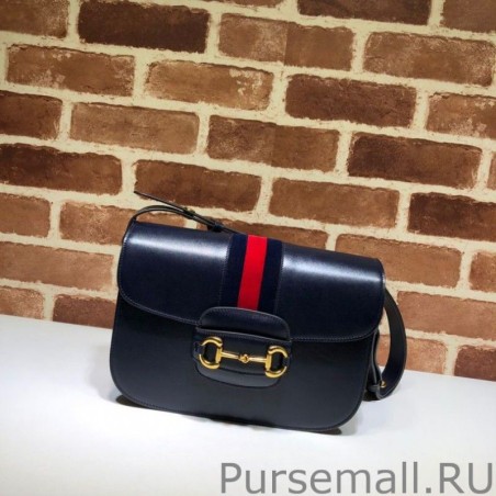 High Quality 1955 Horsebit Small Shoulder Bag 602204 Dark Blue