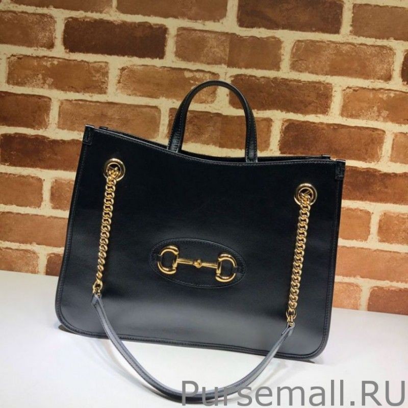 Perfect 1955 Horsebit Medium Tote Bag 621144 Black