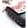 Luxury Studded Leather Chain Shoulder Bag 432410 Red