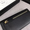 1:1 Mirror Prada Saffiano leather flap wallet decorated with multicolored Greek key motif Green