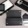 1:1 Mirror Prada Saffiano leather flap wallet decorated with multicolored Greek key motif Green