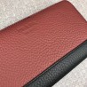 Designer Prada Saffiano leather Zip Around Wallet Wine Red / Black