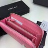 UK Prada Saffiano Zip Around Wallet Pink