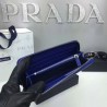 AAA+ Prada Zip Around Wallet Blue