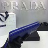 AAA+ Prada Zip Around Wallet Blue