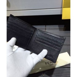 Copy Bag Bugs Leather Bifold Wallet Dark Blue