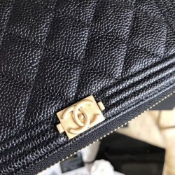 Replicas Boy Zip Around Wallet Cowhide leather Black