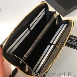Luxury A50071 Timeless CC Zippered Wallet Black