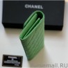 Knockoff A80758 Quilted Long Flap Wallet Green