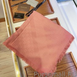 UK Wool GG jacquard Double-sided square Scarf Pink