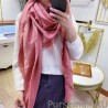 UK Wool GG jacquard Double-sided square Scarf Pink