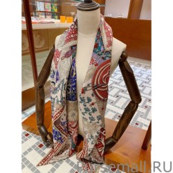 AAA+ Hermes Cashmere silk Shawl 140 White