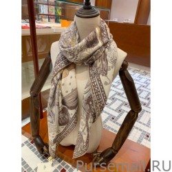 High Quality Hermes Cashmere silk Shawl 140 Pink