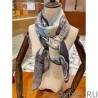 Replicas Hermes Cashmere Silk square Shawl 140 Blue