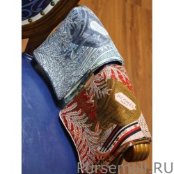 Replicas Hermes Cashmere Silk square Shawl 140 Blue