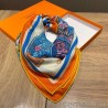 High Hermes Cashmere Silk square Shawl 140 Orange