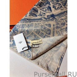 High Hermes City of Horses Silk Square Scarf 90cm