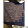 Best Hermes fun horsehead cashmere silk Shawl 140 Navy blue